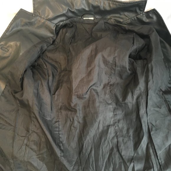 Grunge Black Faux Leather Button Jacket Coat Halloween Costume Child Youth Sz 8 - Picture 9 of 11